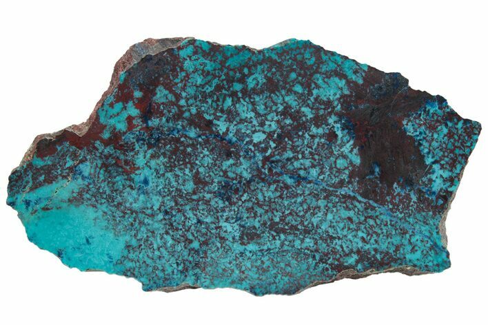 Colorful Chrysocolla and Shattuckite Slab - Mexico #227892